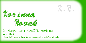 korinna novak business card